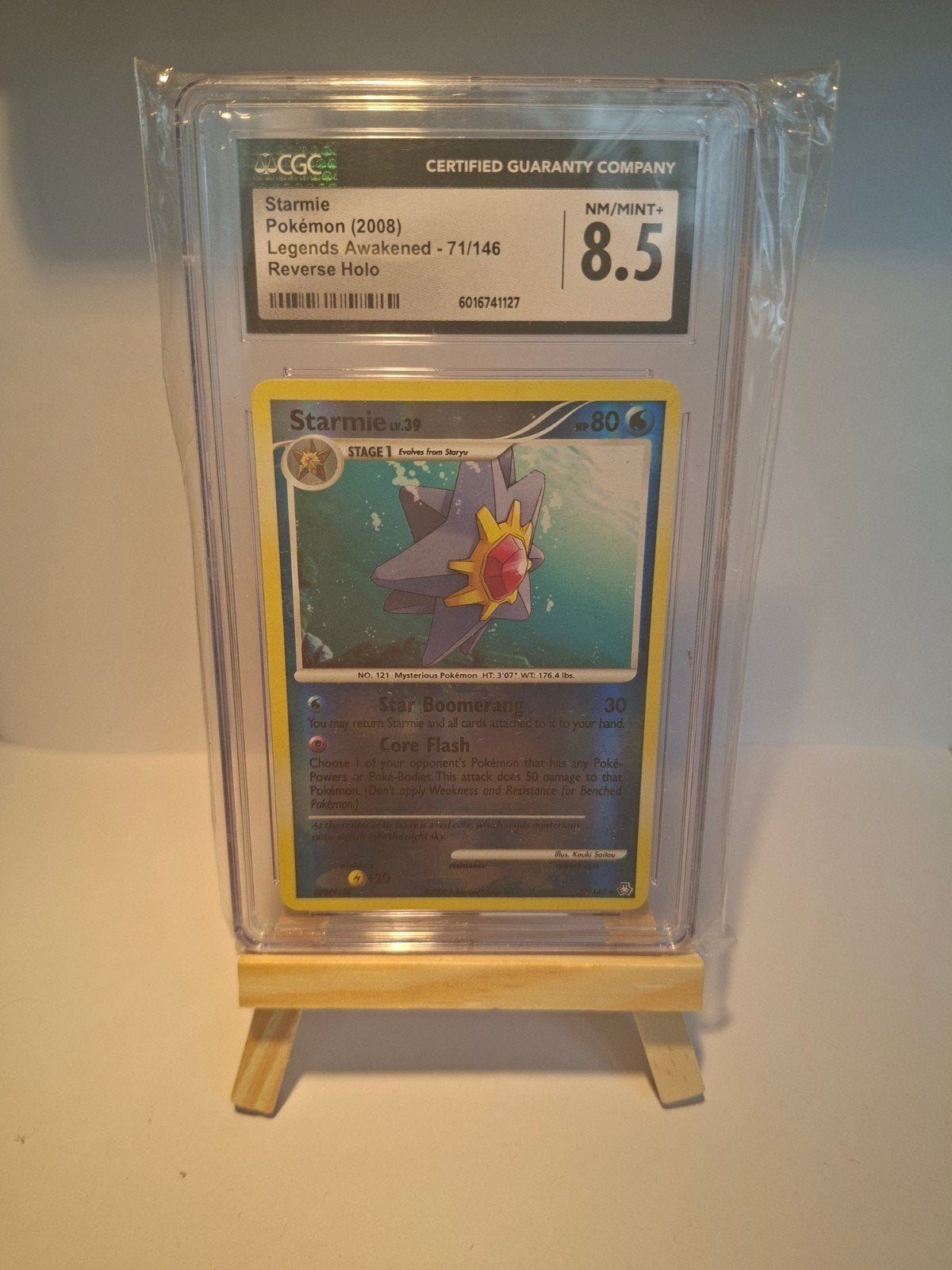 Starmie Pokémon Kaart (2008) Legends Awakened CGC 8.5, Ophalen of Verzenden, Nieuw, Losse kaart, Foil