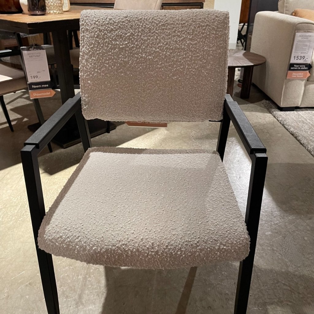 Jisca Armstoel Stof Touch Pearl Set van 4 - Pronto Wonen, Huis en Inrichting, Stoelen, Niet ingevuld, Niet ingevuld, Niet ingevuld