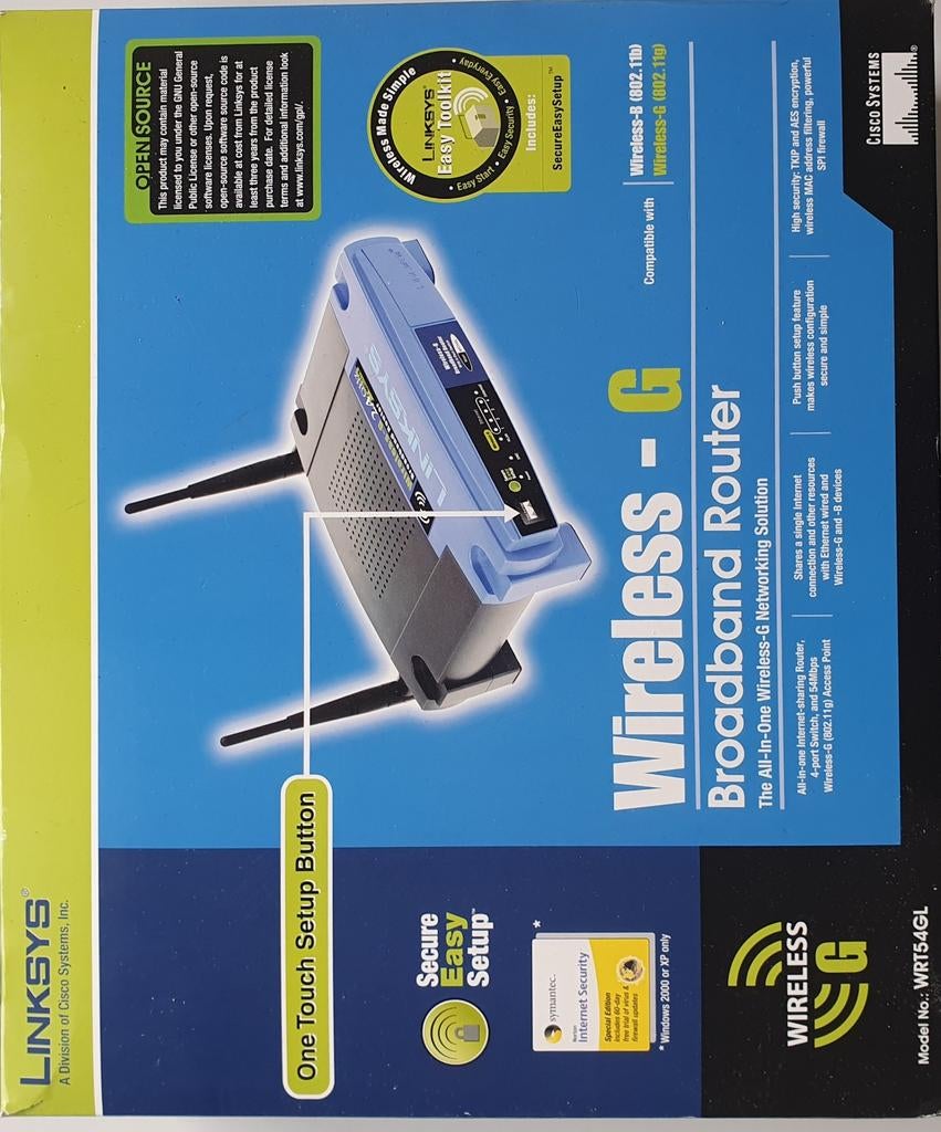 Nieuw, Linksys Wireless-G Broadband Router WRT54GL, Computers en Software, Routers en Modems, Ophalen of Verzenden