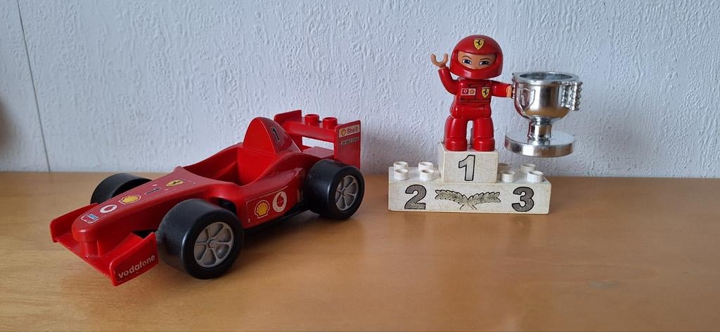 Lego Duplo Ferrari F1 Racewagen, Kinderen en Baby's, Speelgoed | Duplo en Lego, Gebruikt, Duplo, Complete set, Ophalen of Verzenden
