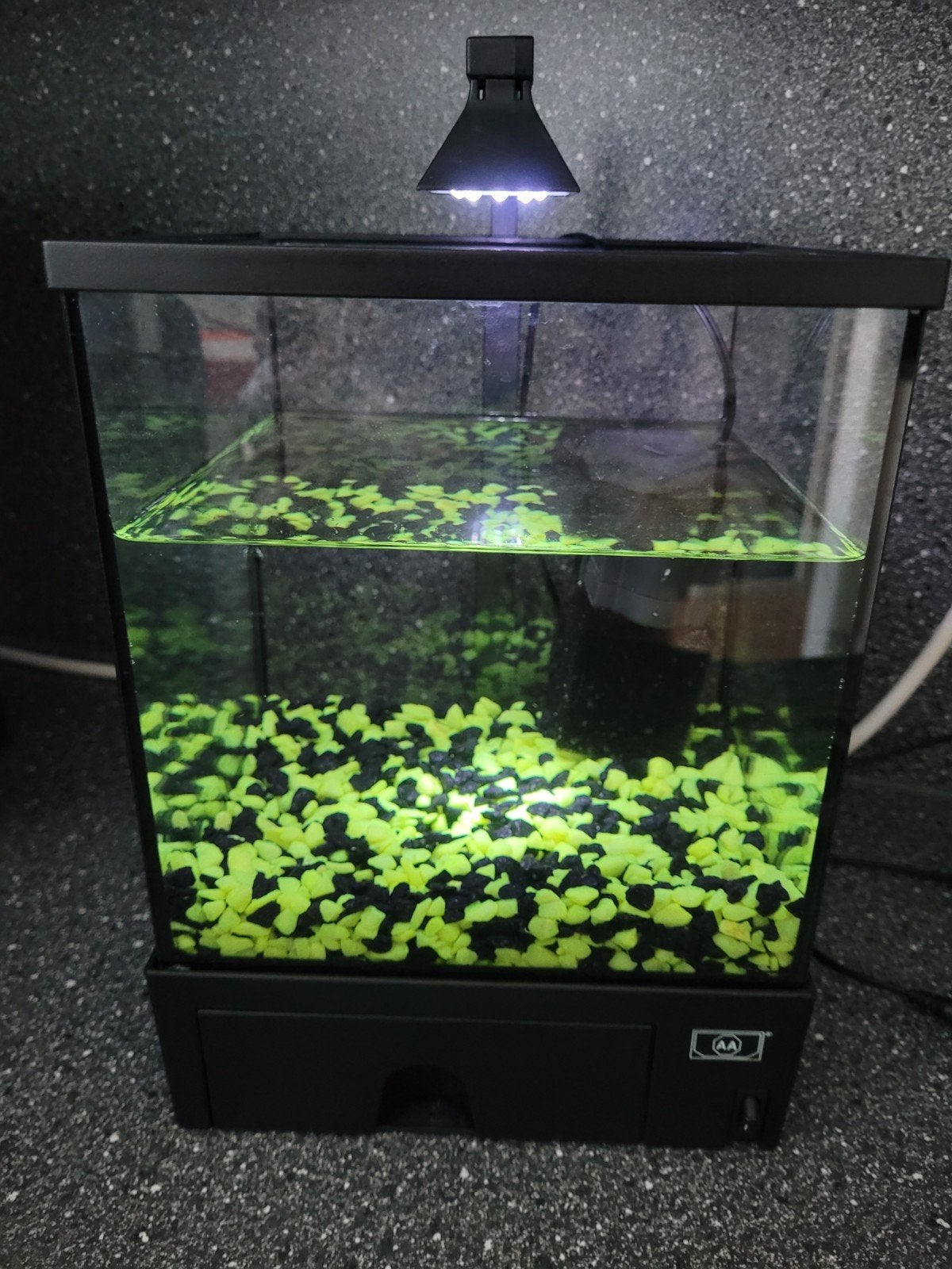 klein desk top aquarium, Ophalen of Verzenden, Inclusief deksel, Zo goed als nieuw, Leeg aquarium