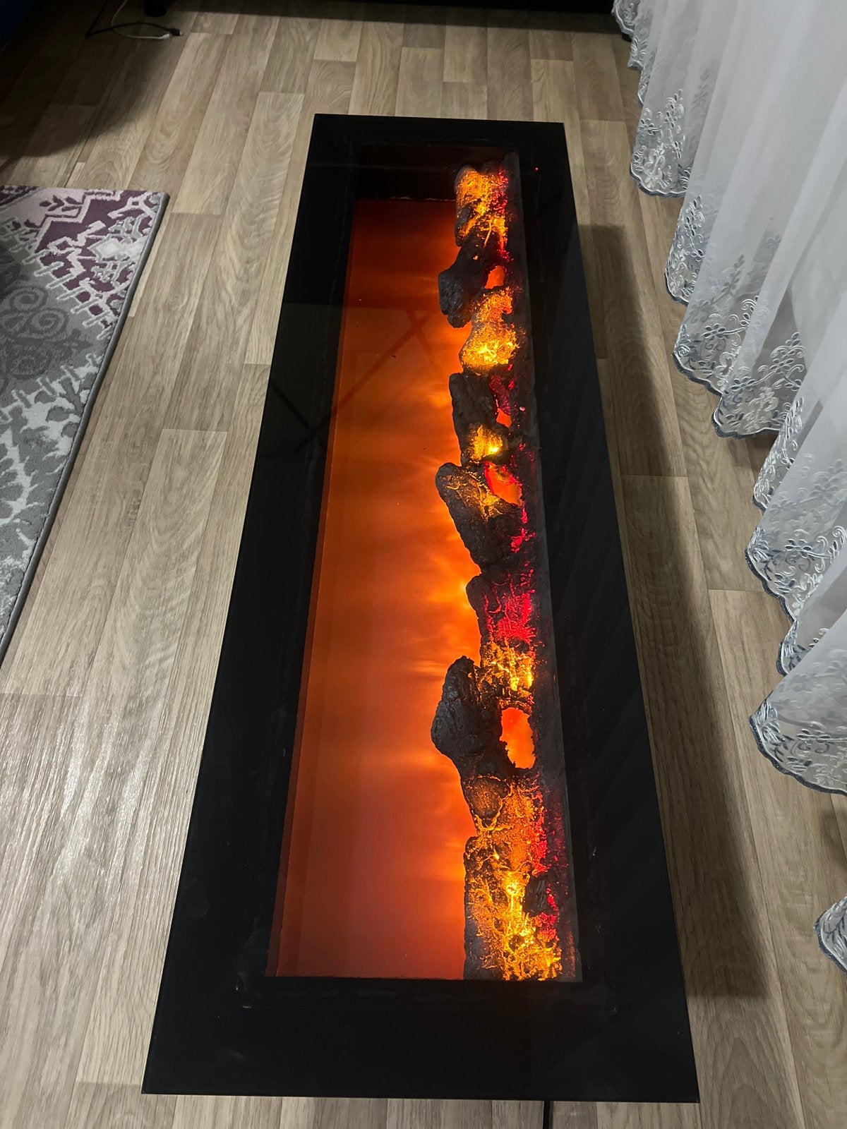 Sfeerhaard 163x42, Ophalen, Zo goed als nieuw, Inbouwhaard, Elektrische haard