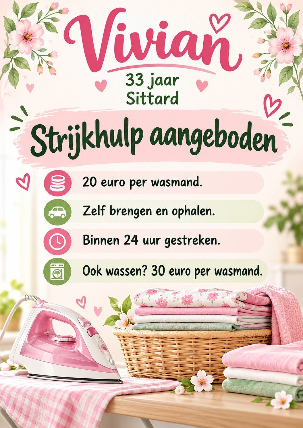 Strijkhulp aangeboden, Ophalen, Nieuw
