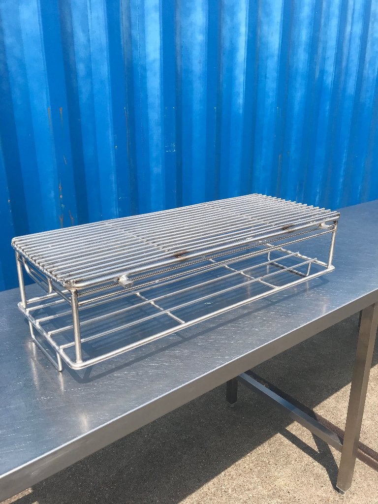 Massief RVS BBQ rooster voor open vuur BBQ of kolen BBQ, Tuin en Terras, Ophalen, Zo goed als nieuw