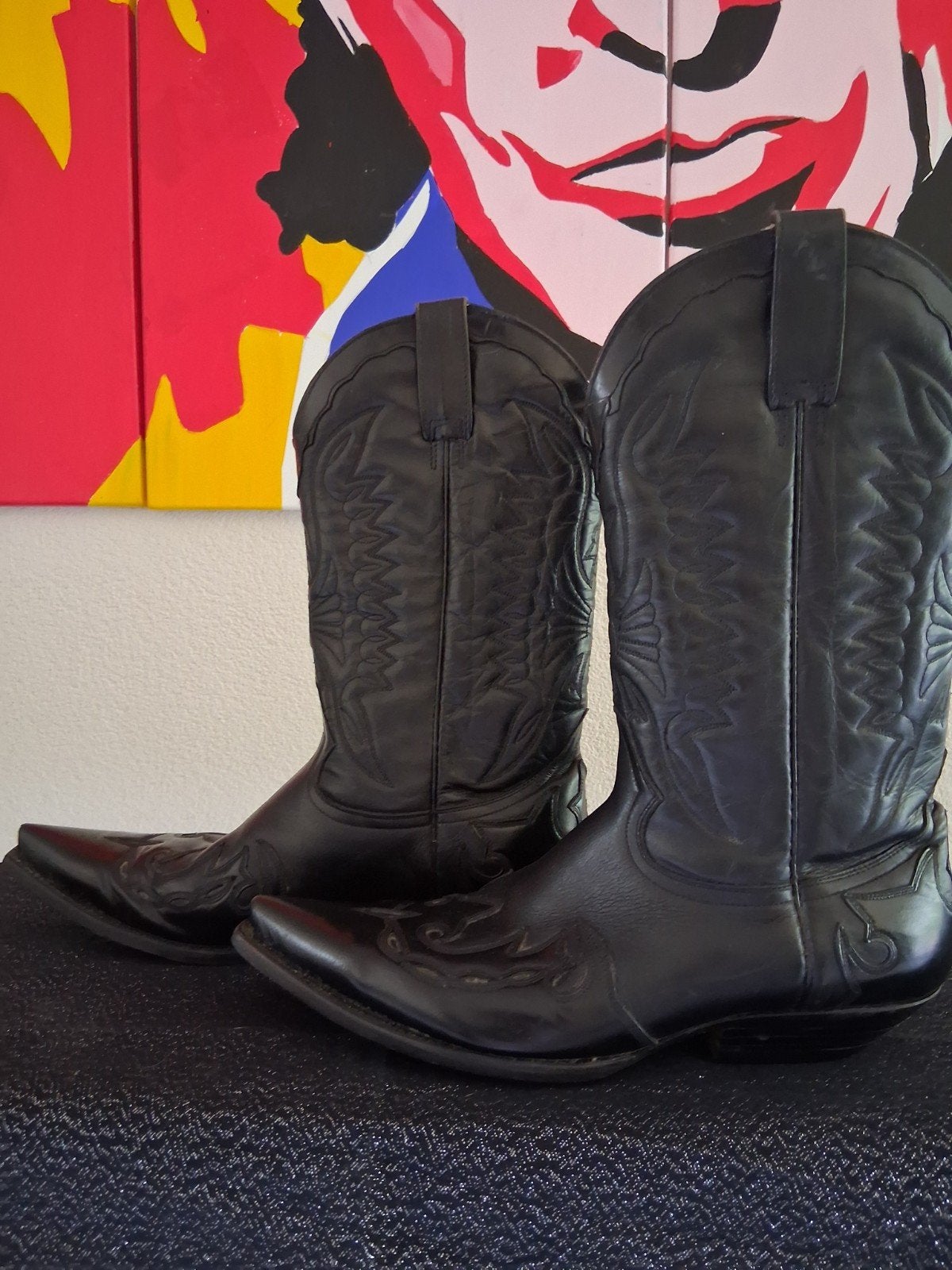 Zwarte cowboy laarzen Joma, maat 45,  geheel Mexicaans leer, Kleding | Heren, Joma, Zwart, Boots, Ophalen of Verzenden