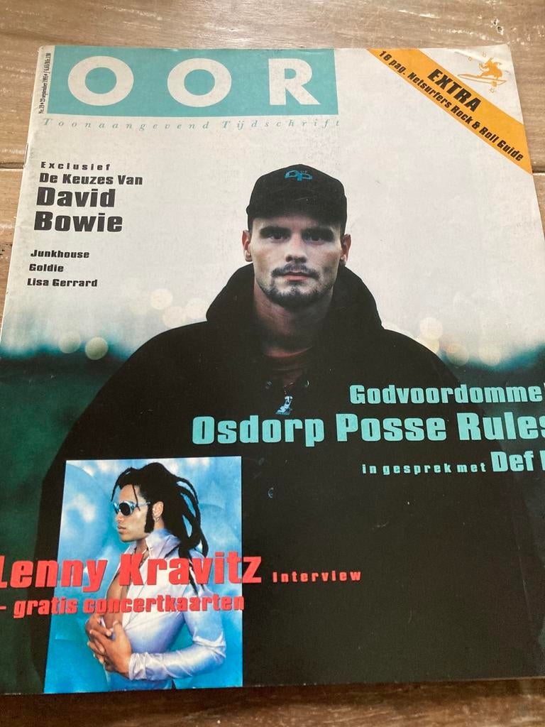 OOR 1995 Lenny Kravitz GOLDIE Osdorp Posse DAVID BOWIE Kyuss, Boeken, Ophalen of Verzenden, Zo goed als nieuw, Muziek, Film of Tv