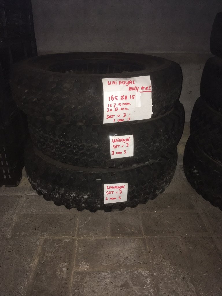 3 stuks. Uniroyal winterbanden 165 x 15 met 7,5 mm profiel, Ophalen, Gebruikt