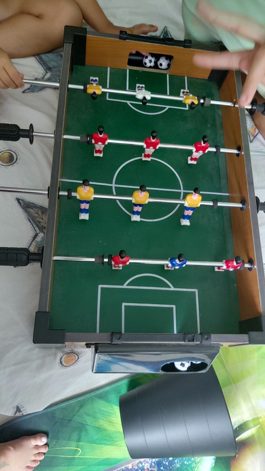 tafel voetbal, Ophalen