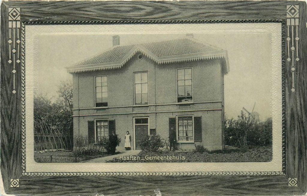 378-376-029 Haaften Gemeentehuis, Verzamelen, Verzenden, Voor 1920, Gelderland