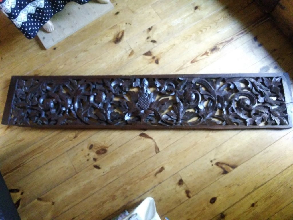 Houtsnijwerk, Indonesisch tempelpaneel, Ophalen