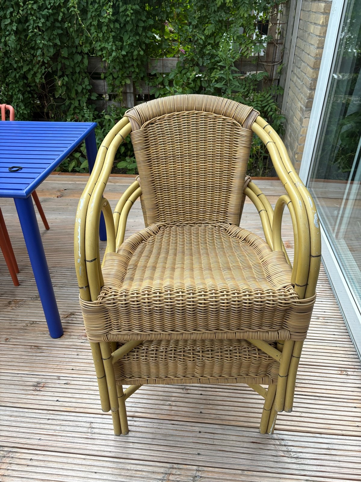 Set van 2 rotan stoelen - Vintage look, Gebruikt, Twee, Overige kleuren, Riet of Rotan