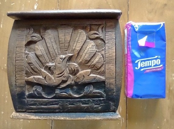 Antiek Houten Sigaretten-Doosje uit Bali, Antiek en Kunst, Ophalen of Verzenden
