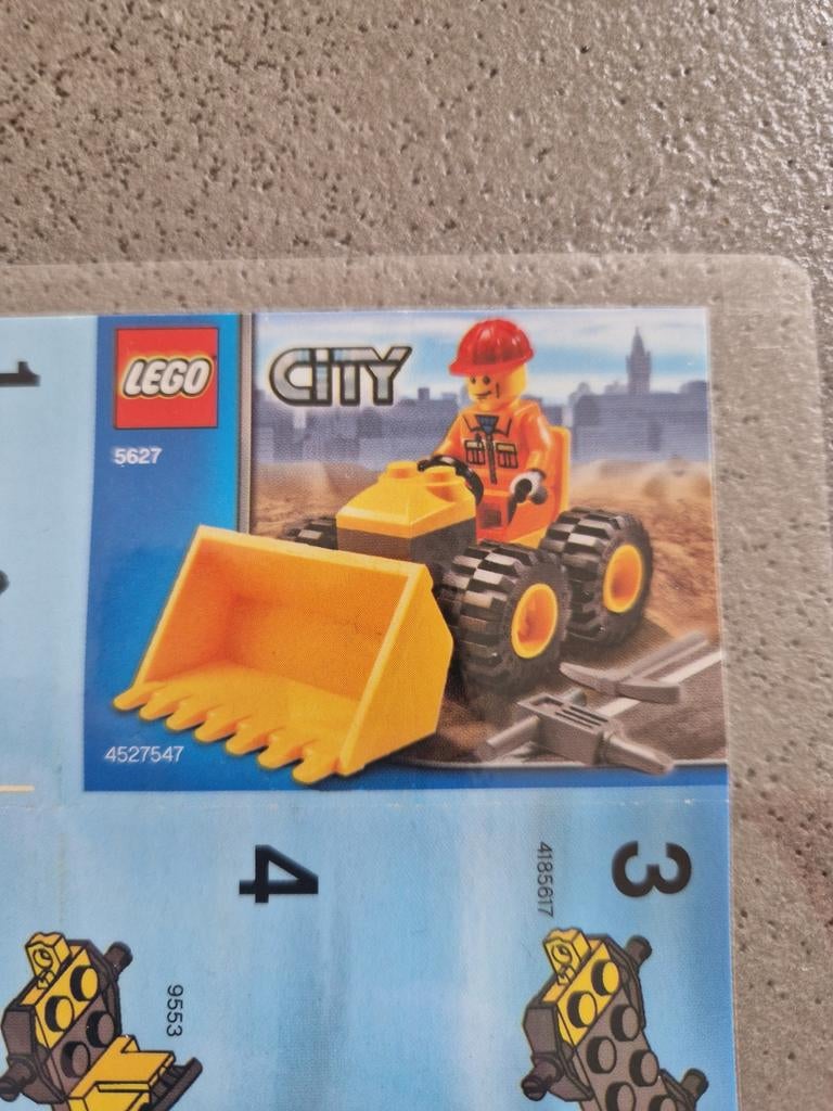Lego City 5627 - Kleine shovel met figuur, Lego, Compleet, Ophalen of Verzenden, Complete set