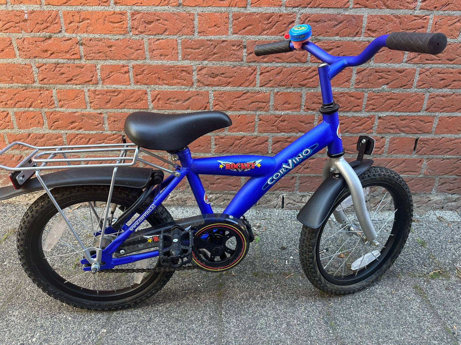 Mooie kinderfiets Corvino 16 inch terugtraprem, Ophalen of Verzenden, Zo goed als nieuw, Terugtraprem, 16 tot 20 inch