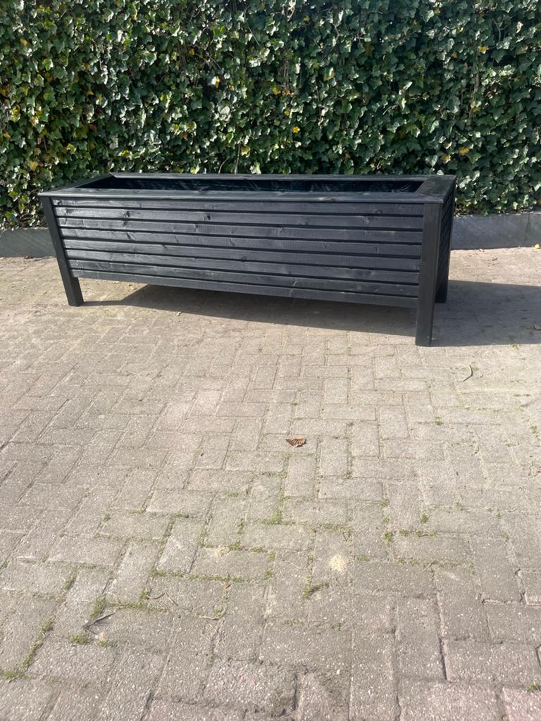 Zwarte Rhombus Bloembak, Tuin en Terras, Ophalen, 100 cm of meer, Nieuw, 60 cm of meer