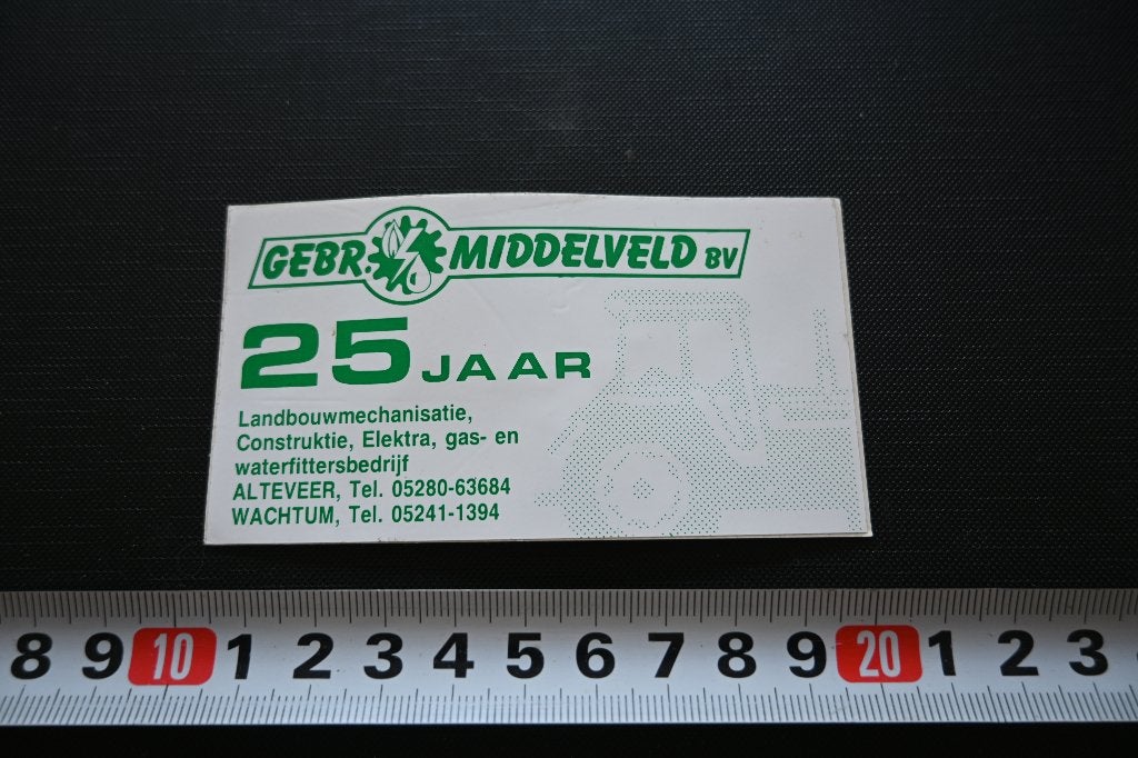 sticker alteveer wachtum 25 jaar gebr. middelveld landbouwm, Verzamelen, Stickers, Zo goed als nieuw, Ophalen