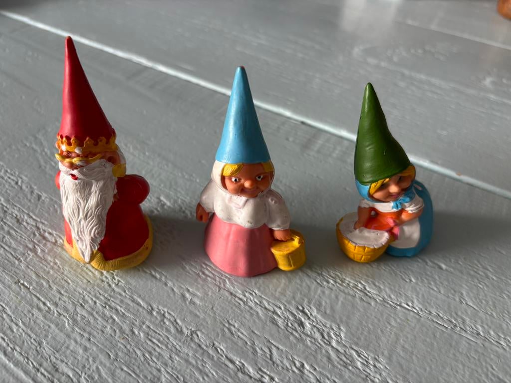 3 retro David de Kabouter figuren, Verzamelen, Beelden en Beeldjes, Ophalen of Verzenden, Gebruikt