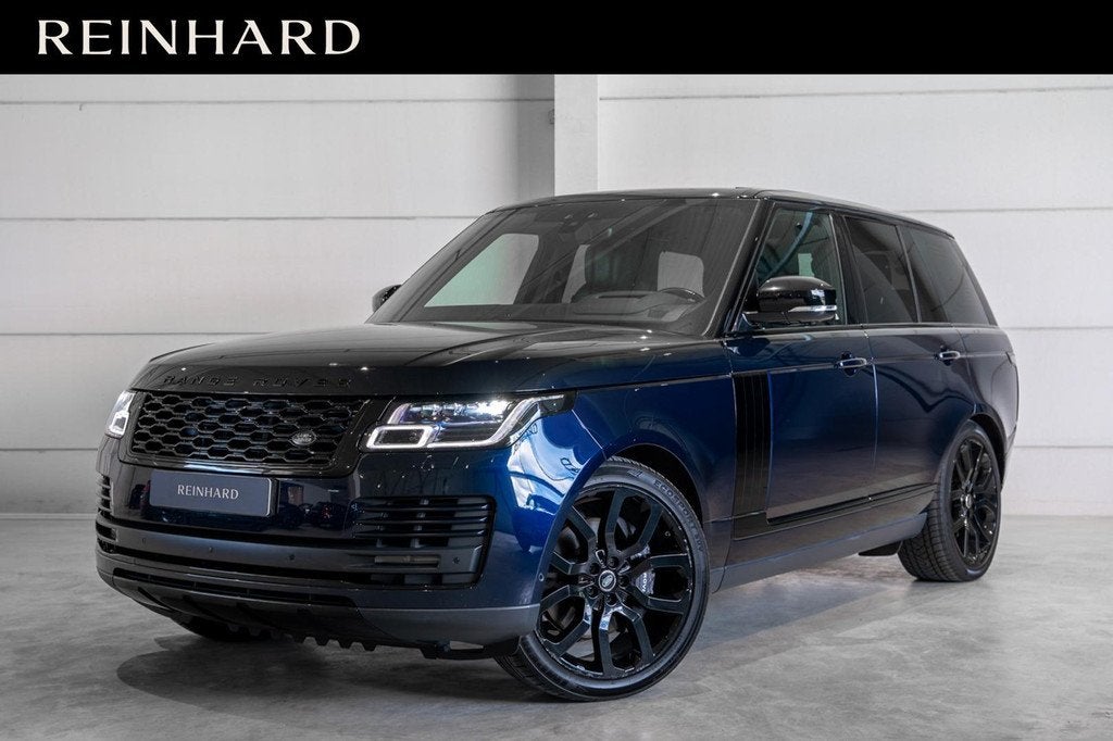 Land Rover Range Rover 3.0 P400 Vogue / Trekhaak / Pano / Ad, Auto's, Land Rover, Gebruikt, Blauw, 2996 cc, Bedrijf