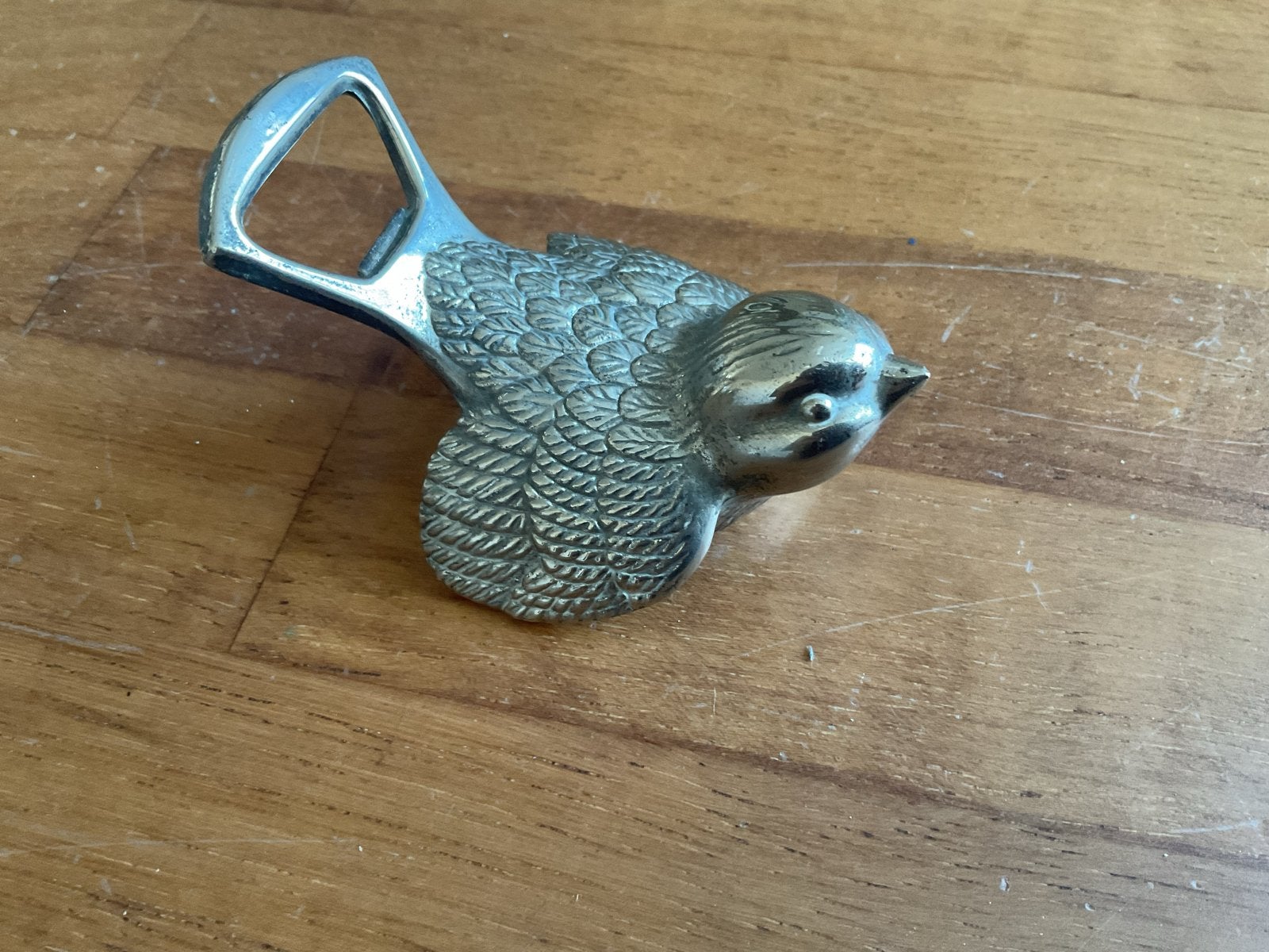 Vintage Flesopener in de vorm van een vogel, Ophalen of Verzenden