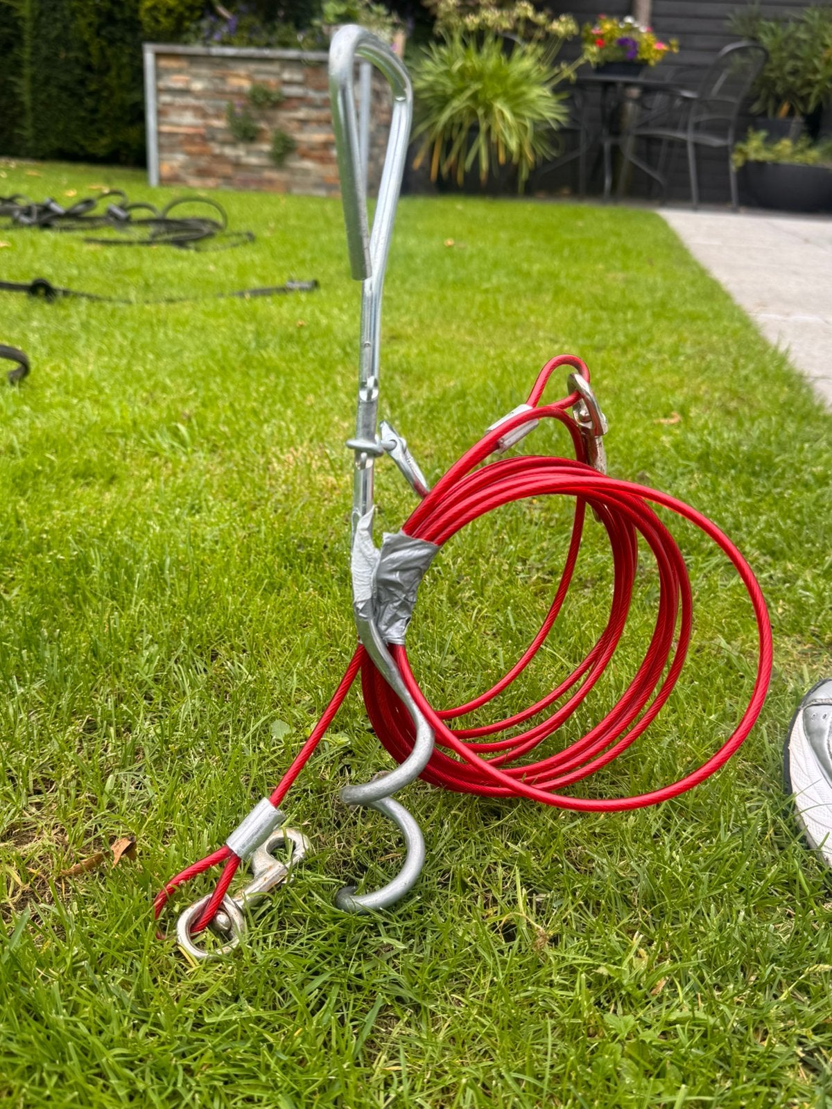 Te koop aanlegspiraal met kabel voor huisdieren!, Caravans en Kamperen, Ophalen, Zo goed als nieuw