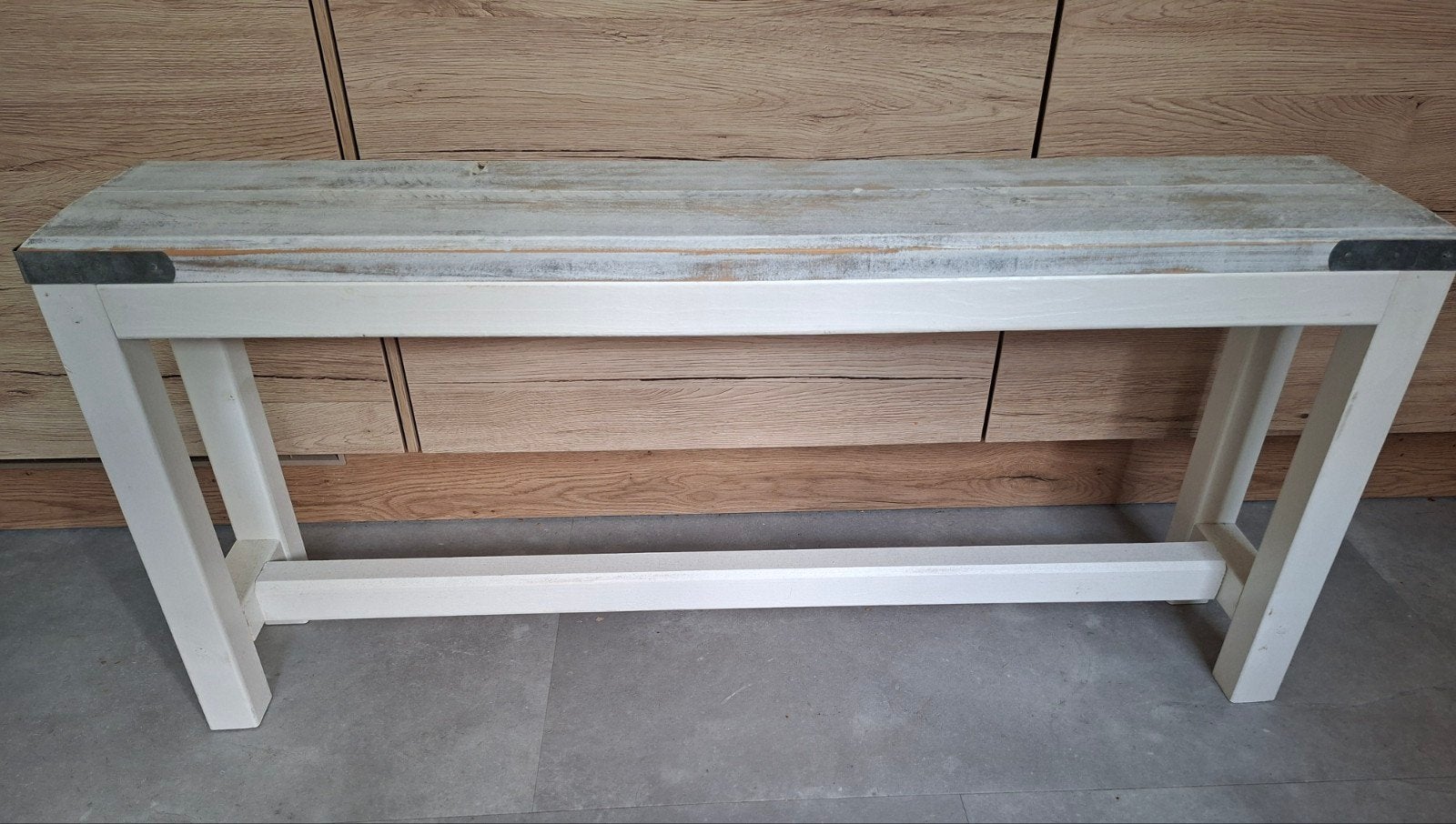 Steigerhouten bankje - Zo goed als nieuw, Huis en Inrichting, Ophalen, Zo goed als nieuw, 75 cm of meer, 60 cm of meer
