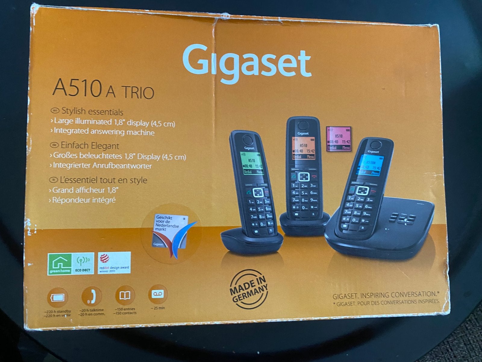 Gigaset A510 A Trio draadloze telefoons met antwoordapparaat, Ophalen of Verzenden, Nieuw, 3 handsets