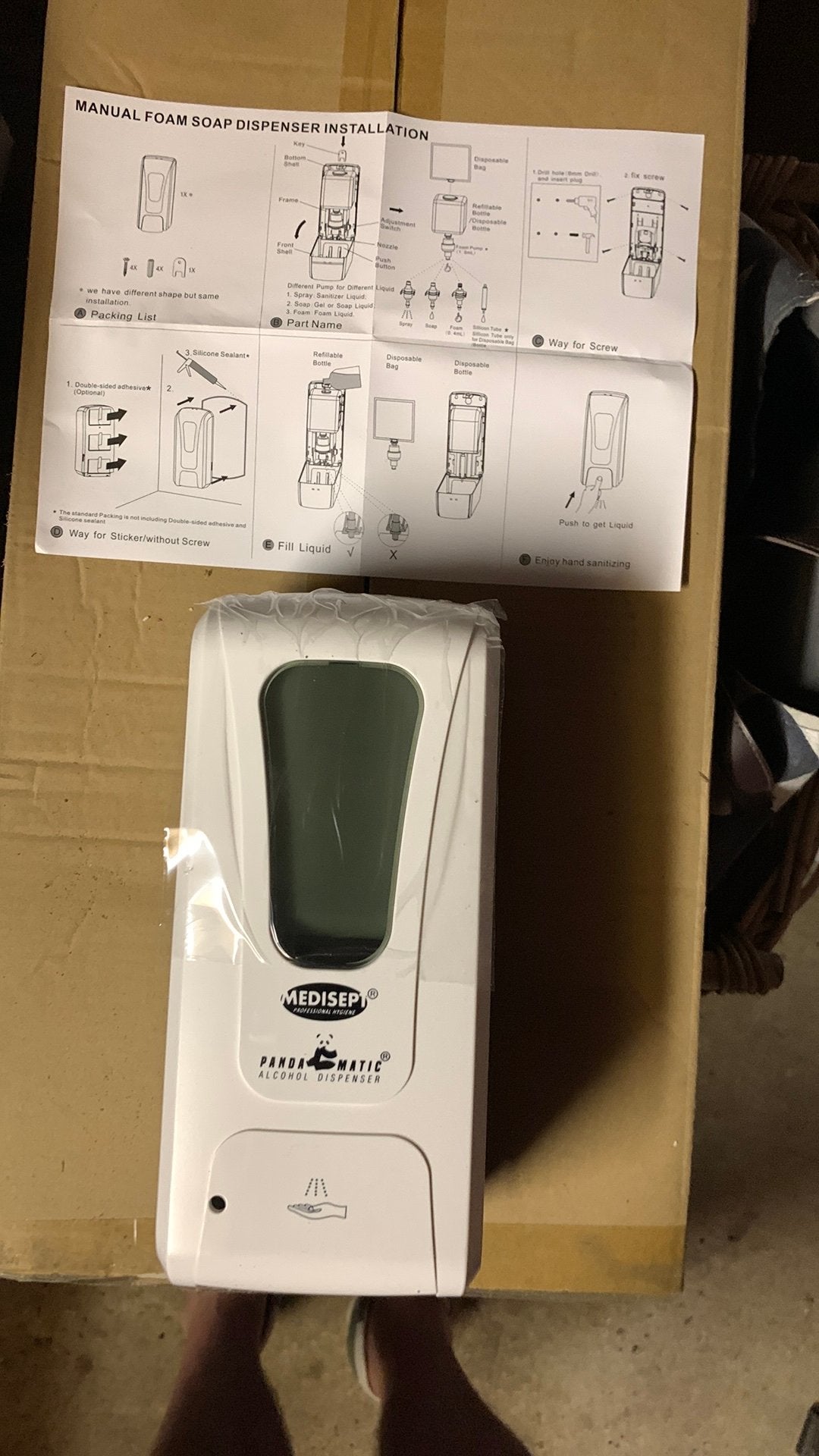 Hand desinfectie dispenser op standaard, Ophalen of Verzenden, Nieuw, Overige typen