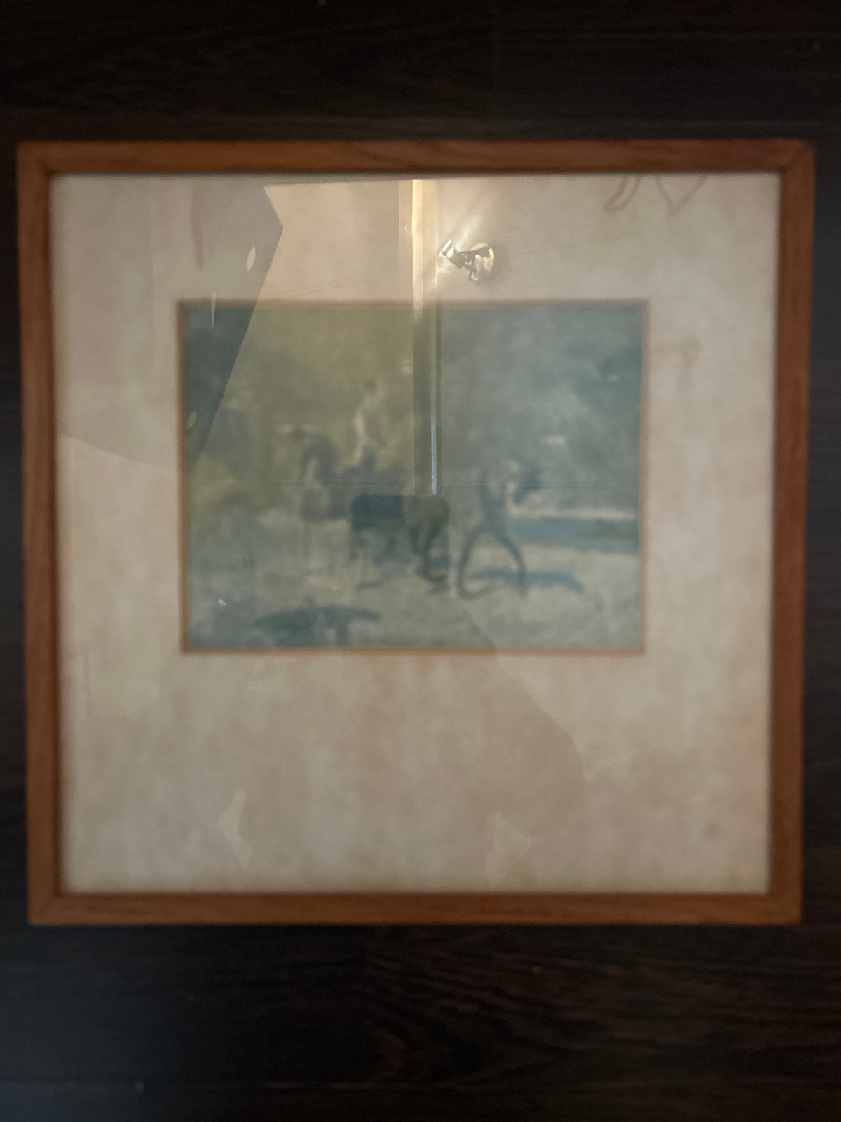 Ingelijste reproductie 'Le Dog-Cart' van Toulouse-Lautrec, Antiek en Kunst, Kunst | Schilderijen | Klassiek, Achter glas, Ophalen of Verzenden