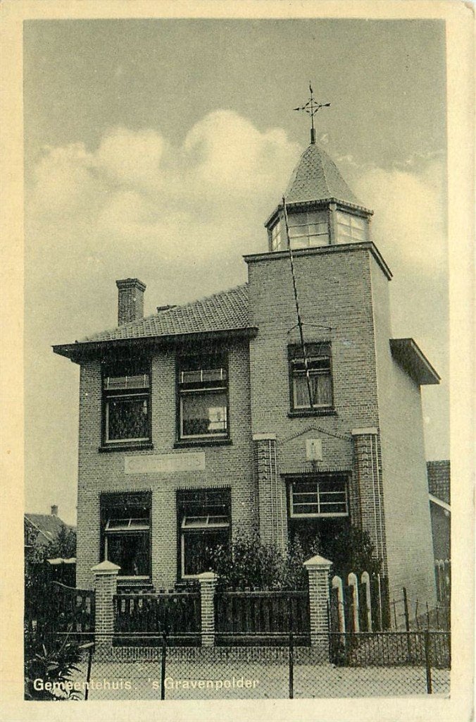 701-105-023 s Gravenpolder Gemeentehuis, Verzenden, Voor 1920, Zeeland