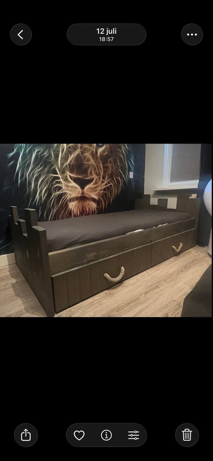 Rockwoodbed en bureau gratis, Huis en Inrichting, Ophalen, Zo goed als nieuw, 200 cm of meer