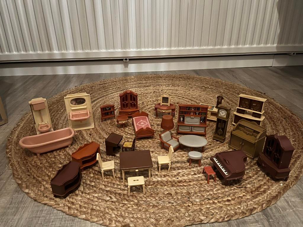 Vintage poppenhuismeubels jaren 80, Ophalen of Verzenden, Zo goed als nieuw, Poppenhuis