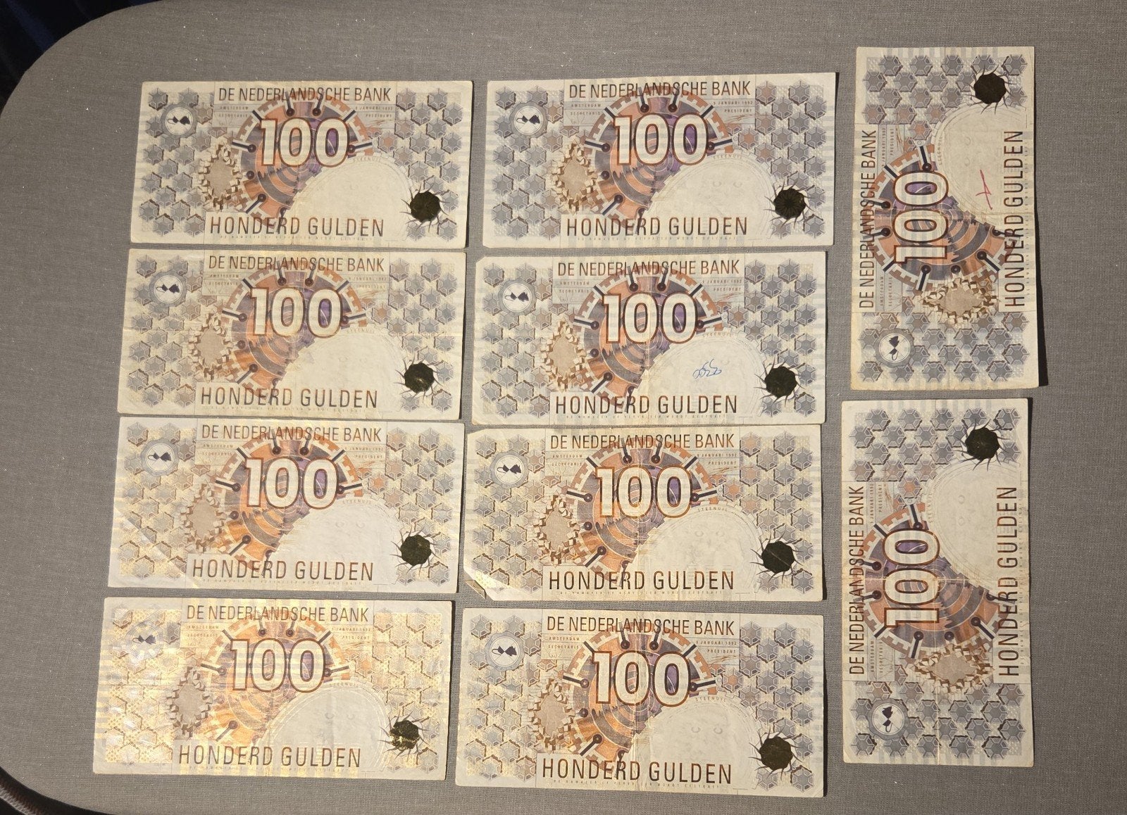 Bankbiljetten 100 gulden Steenuil, Postzegels en Munten, Bankbiljetten | Nederland, Ophalen of Verzenden, 100 gulden, Setje