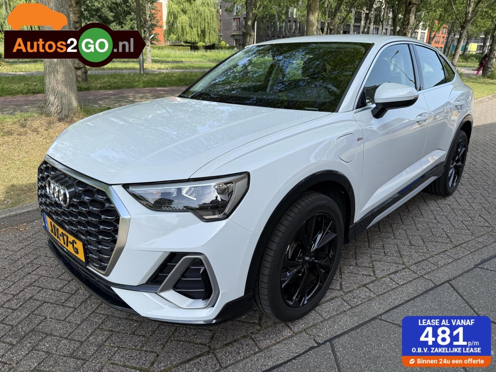 Audi Q3 Sportback 45 TFSI e S edition I Leder I Apple Carpla, Auto's, Audi, Gebruikt, Euro 6, Met garantie (alle), Wit