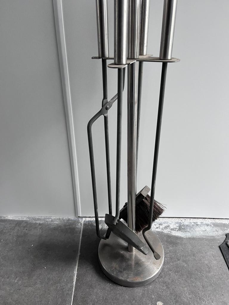 Complete Openhaard Set - RVS en Zwart, Ophalen, Gebruikt, Overige soorten
