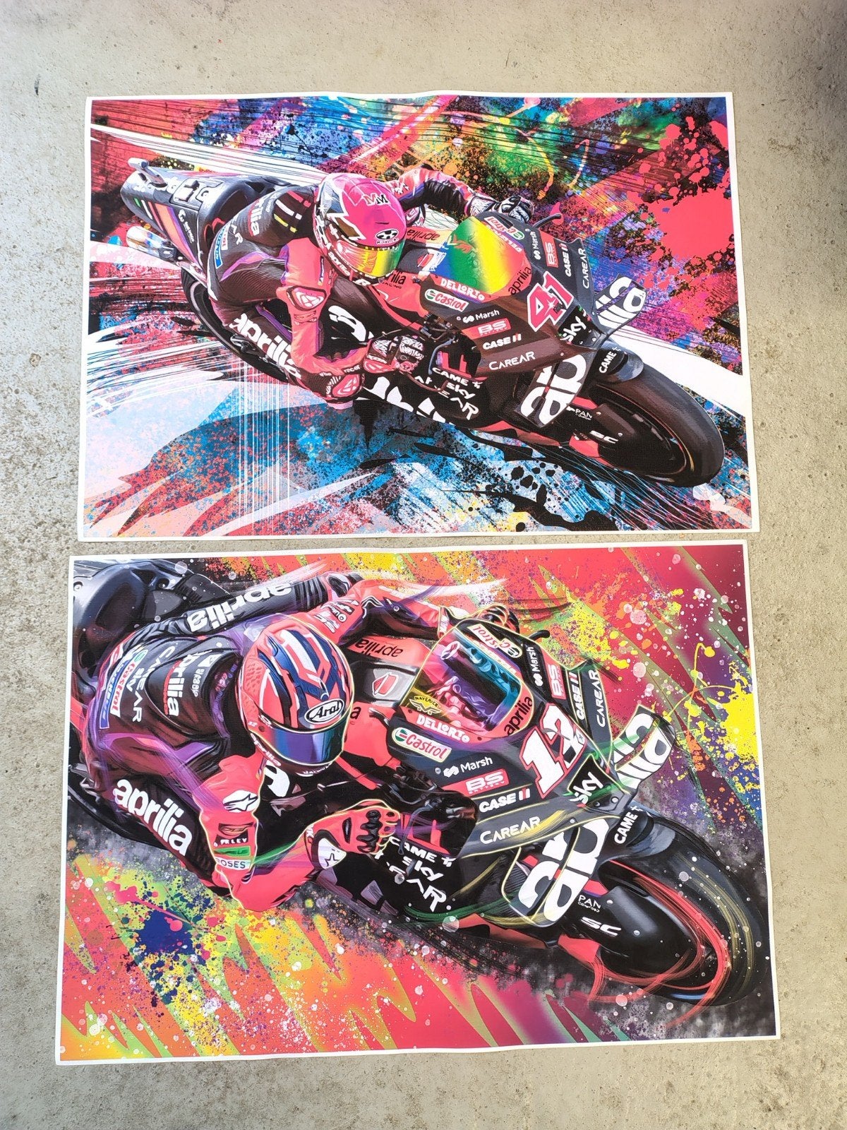 Canvas motor poster Aprilia motogp, Ophalen of Verzenden