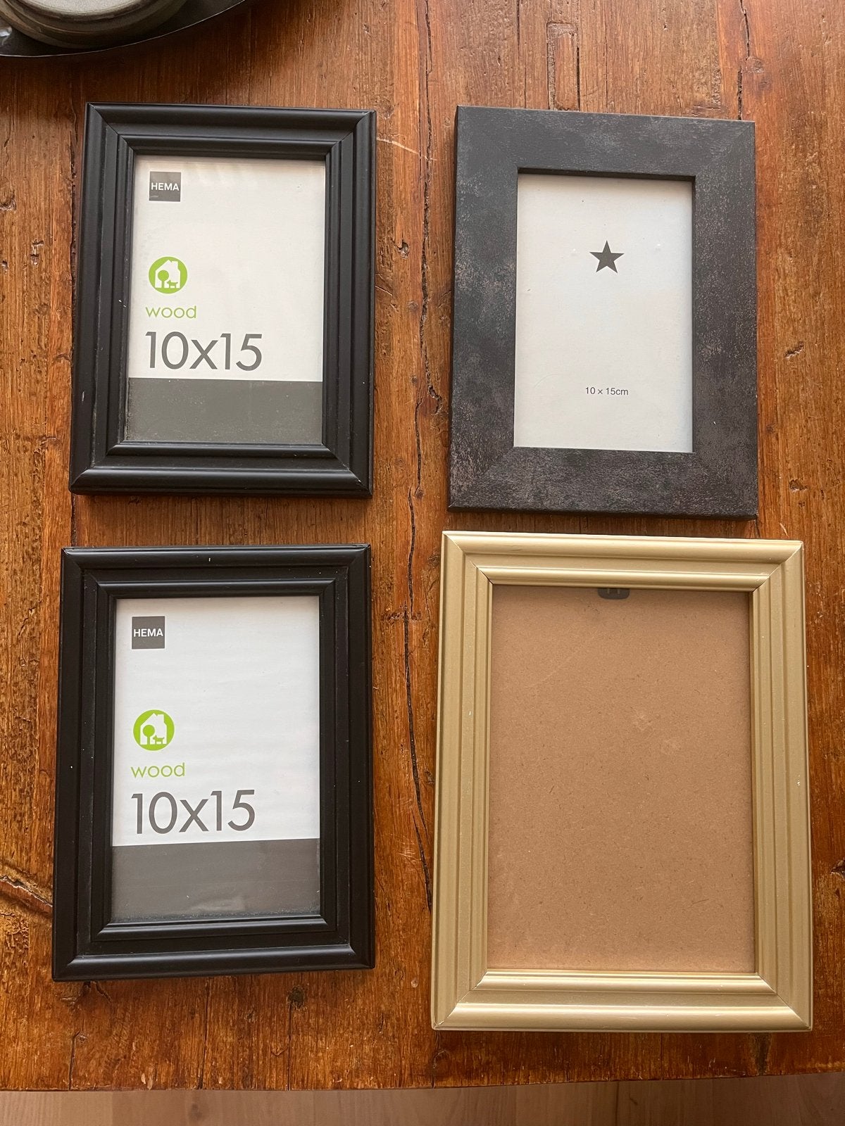 4 verschillende fotolijsten - diverse maten en kleuren, Gebruikt, Standaard fotolijst, Ophalen of Verzenden, Zwart