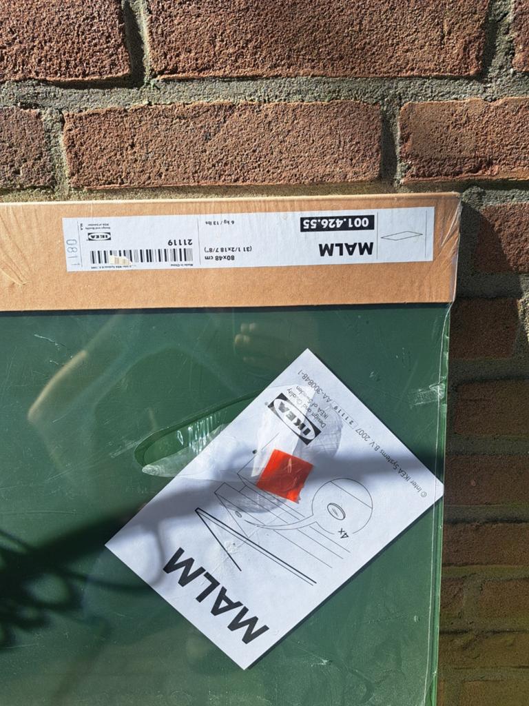 IKEA MALM Afdekplaat voor Kast - Nieuw in Verpakking, Ophalen, Zo goed als nieuw, Glas