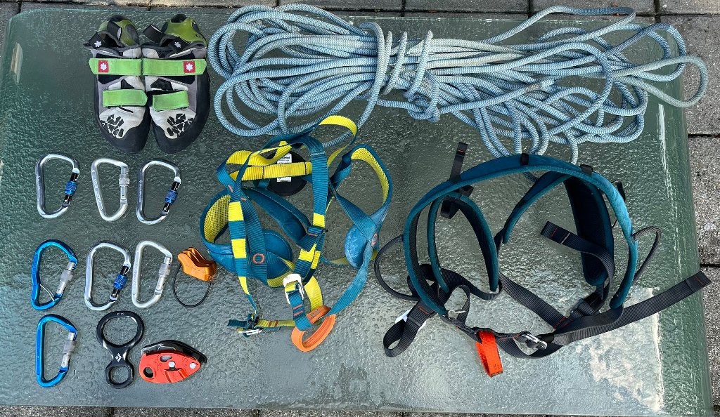 Klimset, Sport en Fitness, Klimsport, Ophalen of Verzenden, Zo goed als nieuw, Klimsport-accessoire