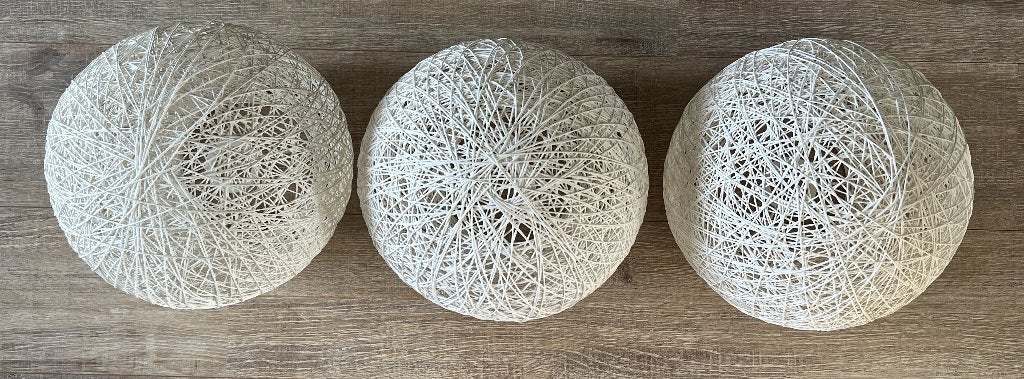 3 * witte hanglamp Twist van vlas, Ophalen, Gebruikt, Overige materialen, Overige fittingen