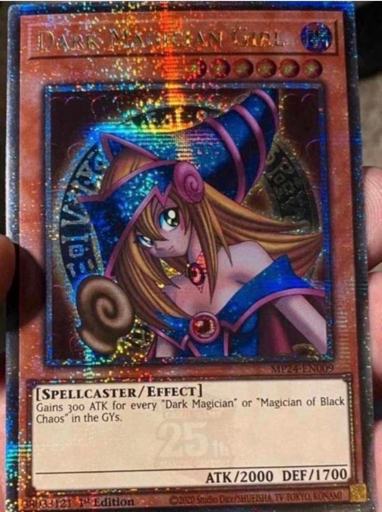 Yu-Gi-Oh! Dark Magician Girl MP24 1st Ed Quartercentury Mint, Hobby en Vrije tijd, Verzamelkaartspellen | Yu-gi-Oh!, Ophalen of Verzenden