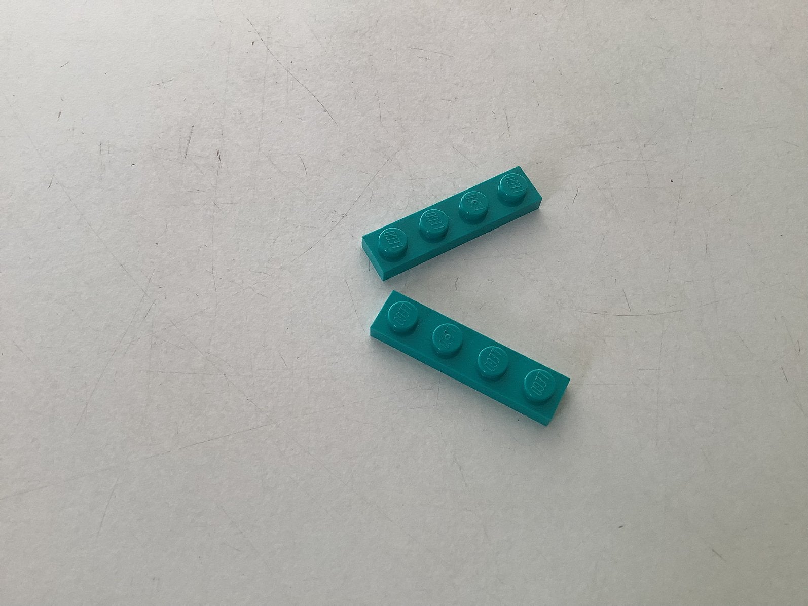 Lego plaat 1x4 turquoise, Ophalen of Verzenden, Gebruikt, Losse stenen, Lego