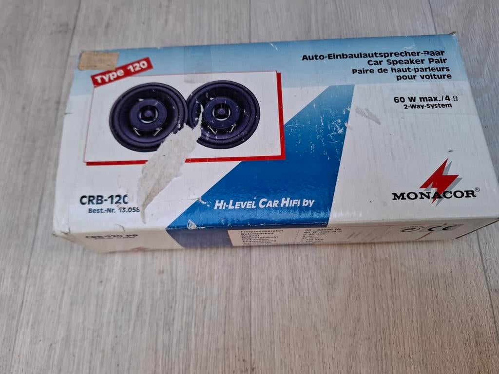 Monacor CRB-120PP Auto-inbouwluidsprekers (nieuw), Auto diversen, Autospeakers, Nieuw, Ophalen of Verzenden