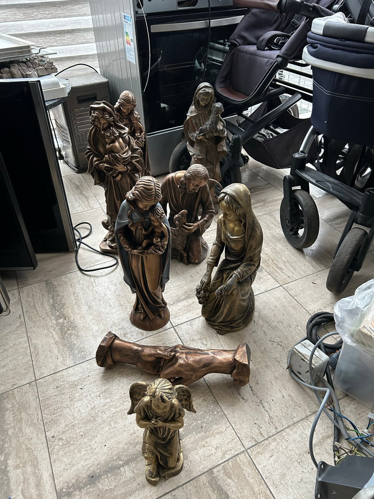 Bronzen Madonna beelden en andere religieuze figuren, Ophalen of Verzenden