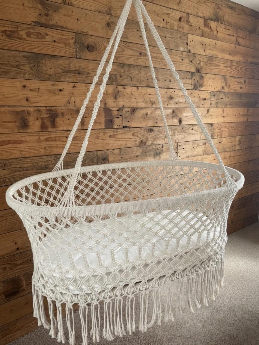 Hangwiegje Macrame, Tuin en Terras, Hangmatten, Gebruikt, Ophalen