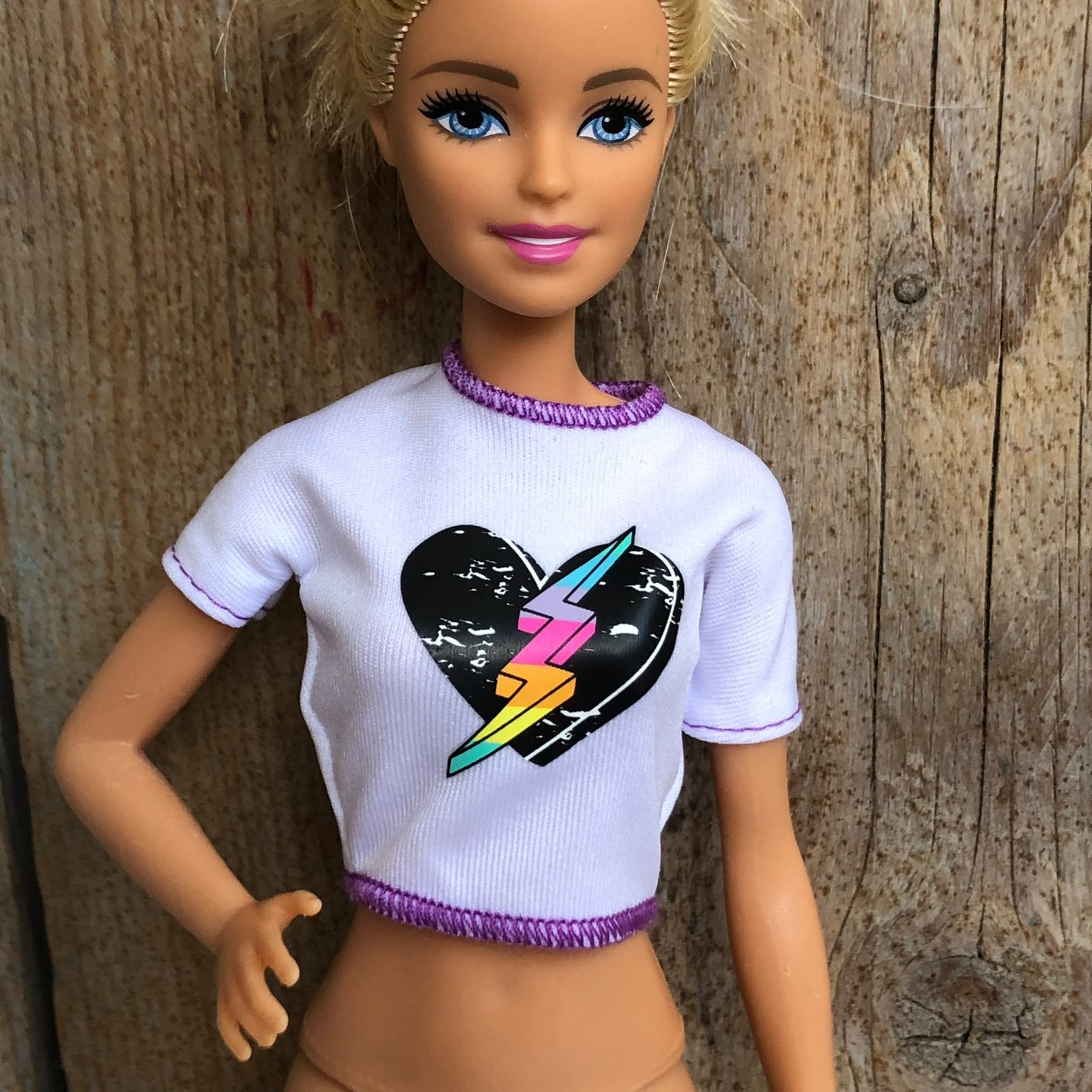 Wit topje met print Leopard, Ophalen of Verzenden, Zo goed als nieuw, Barbie