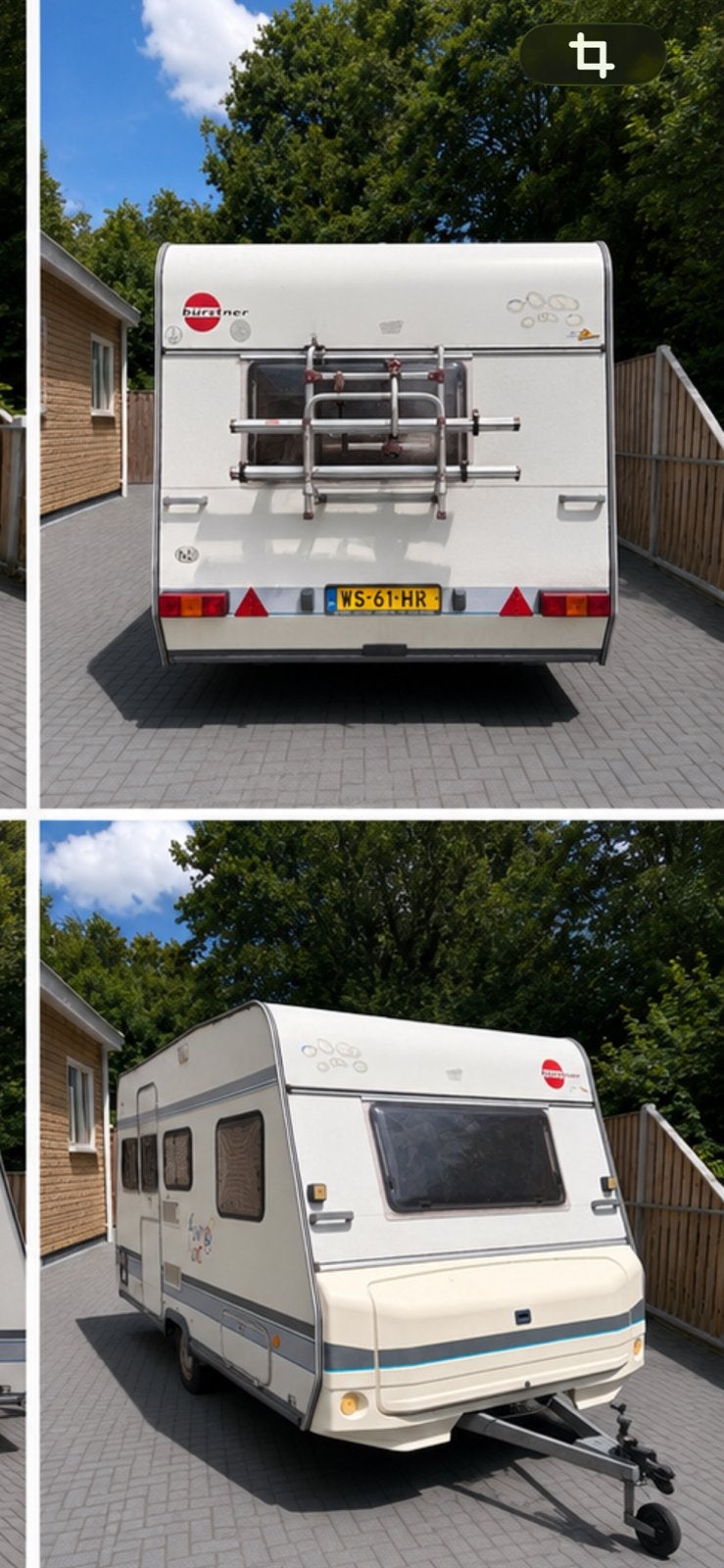 Burnster caravan, Caravans en Kamperen, Tot en met 2, 750 - 1000 kg, Particulier, Bürstner