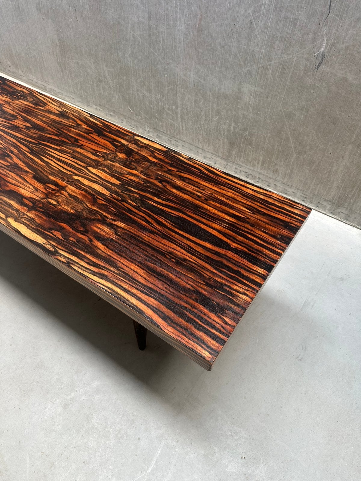 Vintage salontafel / sidetable Macassar - ebbenhout, Ophalen, Gebruikt, X, X