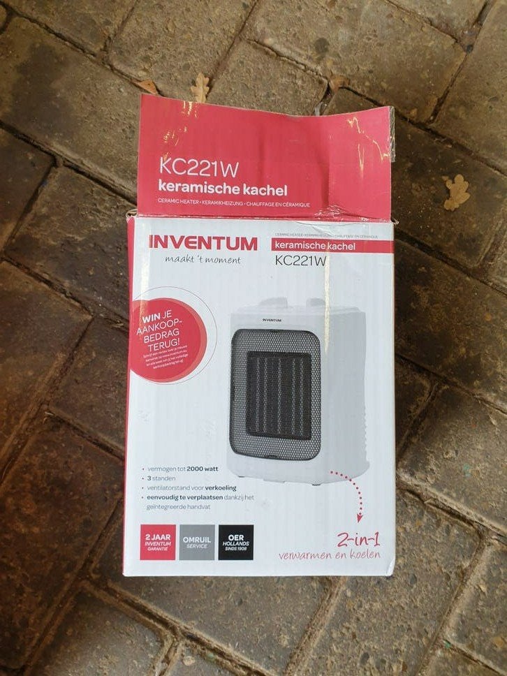 Inventum Kachel KC221W - 2-in-1 Verwarming/Koelin, Overige soorten, Elektrisch, Nieuw, Ophalen of Verzenden
