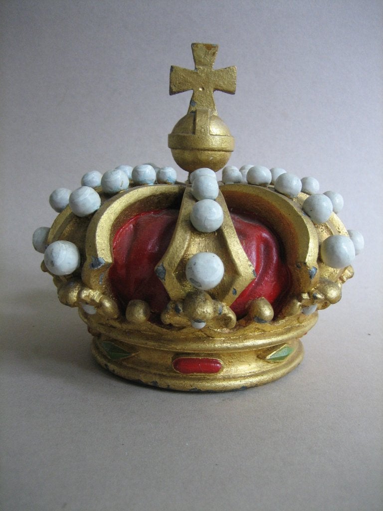 Antieke koningskroon gietijzer - hofleverancier ?, Ophalen of Verzenden