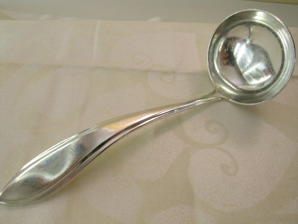 Keltum sauslepel / juslepel verzilverd Puntfilet P8, Ophalen of Verzenden